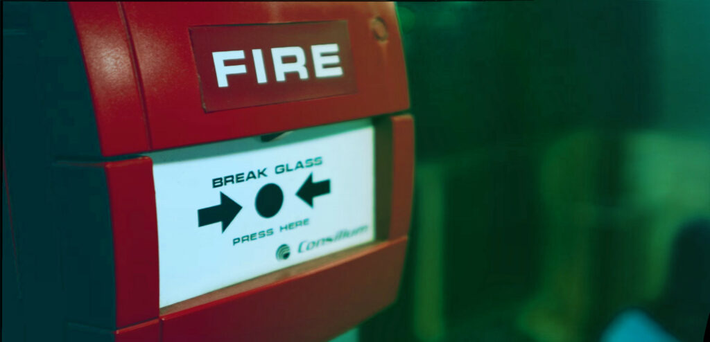 FIRE: "In case of emergency, break the glass"
